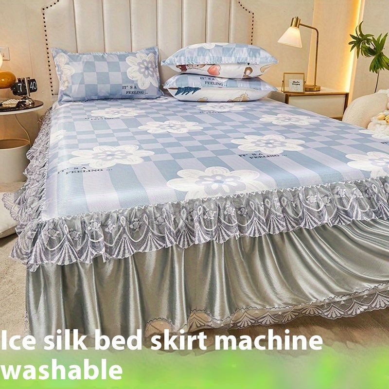 French Skirt Style Ice Silk Washed Cotton Cooling Mat