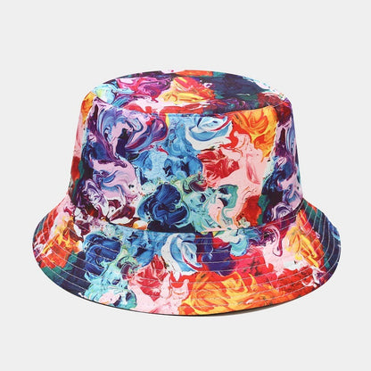Summer Outdoor Tie-dyed Double-sided Sun Protection Hat