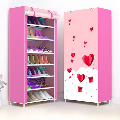 Cloth Shoe Cabinet Student Dormitory Bedroom Storage Shoe Rack Door Multi-layer Assembly Simple
