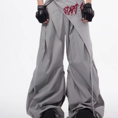 Summer Niche Accumulation Wide-leg Pants Boys Function Pants