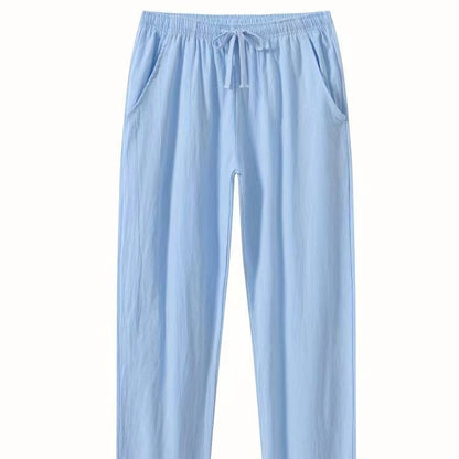 Cotton And Linen Beach Pants Men's Loose Casual