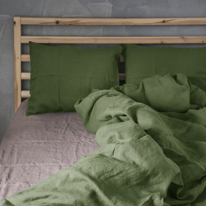 Washed Pure Linen Bed Sheet Quilt Cover Four-piece Set