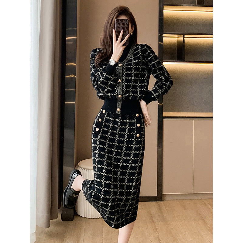 New Sweaters Skirt Two-piece Suit For Women