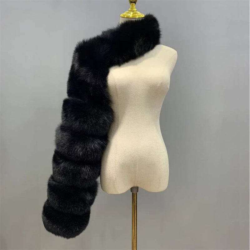 Women's Solid Color Fashion Warm Faux Fur Jacket