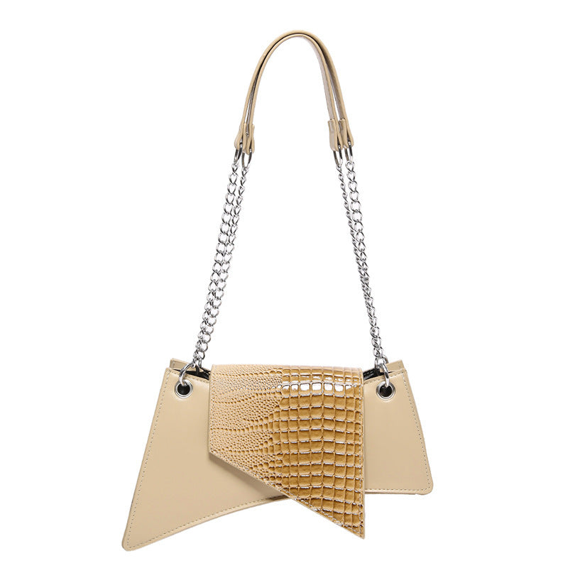 Stone Pattern Patent Leather Glossy New Square Pouch Women