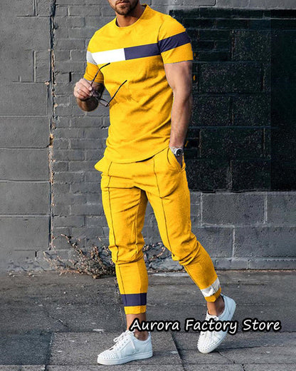 Men's Short-sleeved Trousers Suit 3D