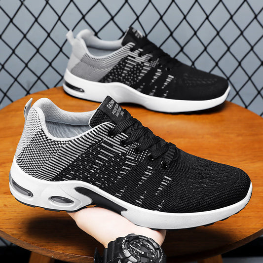 Men's Flyknit Mesh Breathable Casual Soft Sole Sneakers