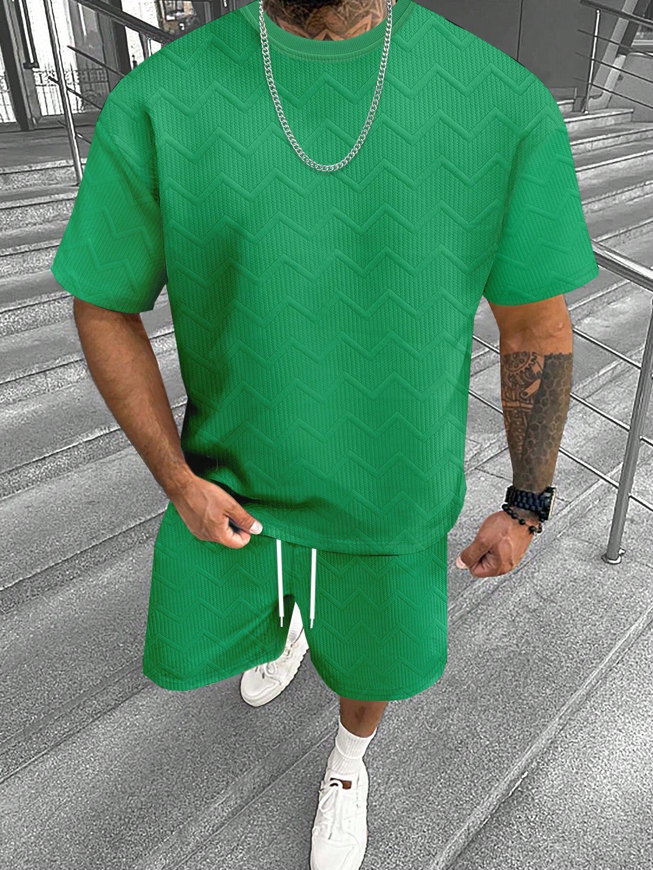 Men's Short Sleeve Shorts Simple Comfortable Cool Suit