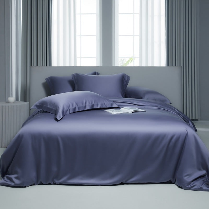 New Lyocell Lanjing Tencel Solid Color Series Summer Ice Silk Single Bed Sheet Quilt Cover