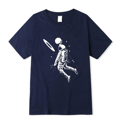 New Short Sleeve Top T-Shirt Spaceman Print