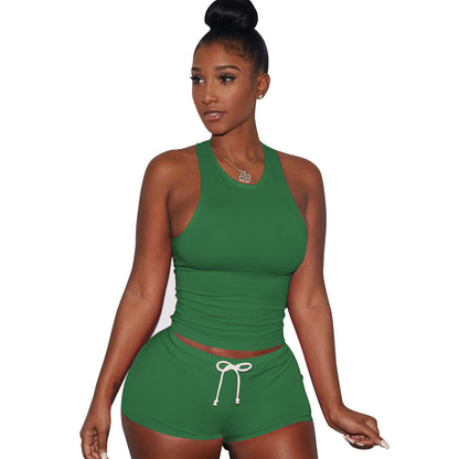 Women's Tank Top Shorts Short Fashion Casual Suit