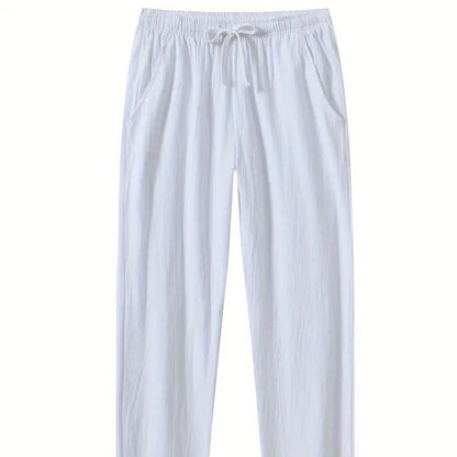Cotton And Linen Beach Pants Men's Loose Casual