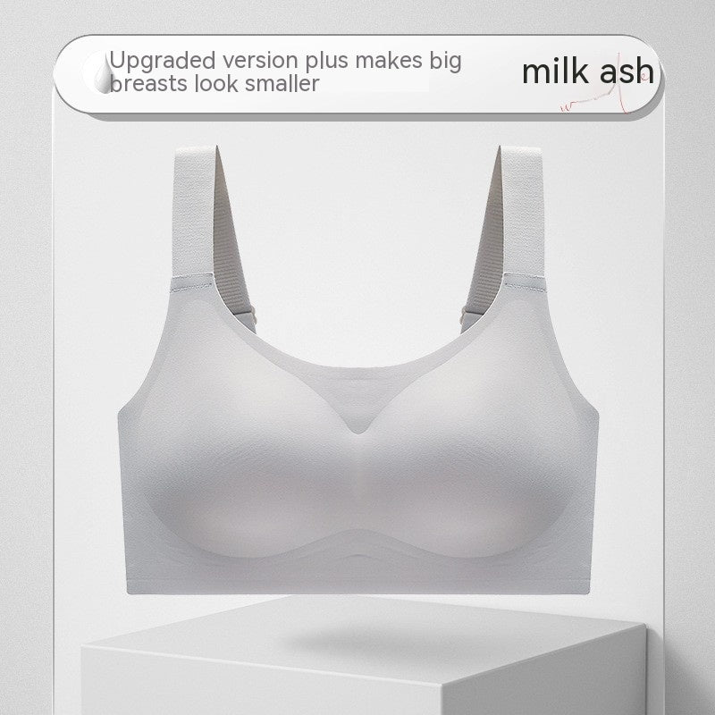 Women's Large Shoulder Strap Seamless Wireless Bra