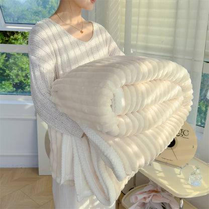 Angora Wool Thickened Roman Pattern Sofa Blanket