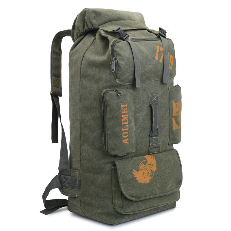 Large Capacity 100L Travel Canvas Backpack