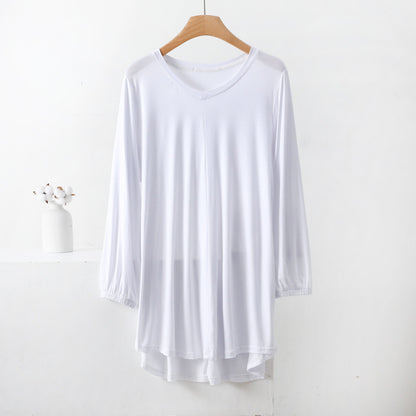 Modal Thin Plus Size Loose Long Sleeve Pajamas
