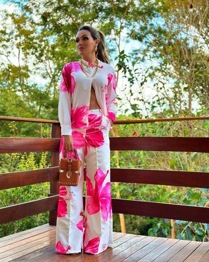 Women's Spring And Autumn Long Sleeve Casual Two-piece Suit