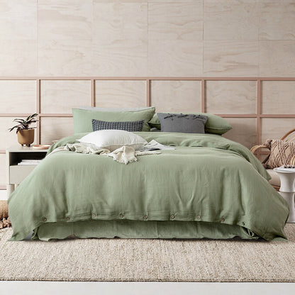 Washed Pure Linen Bed Sheet Quilt Cover Four-piece Set