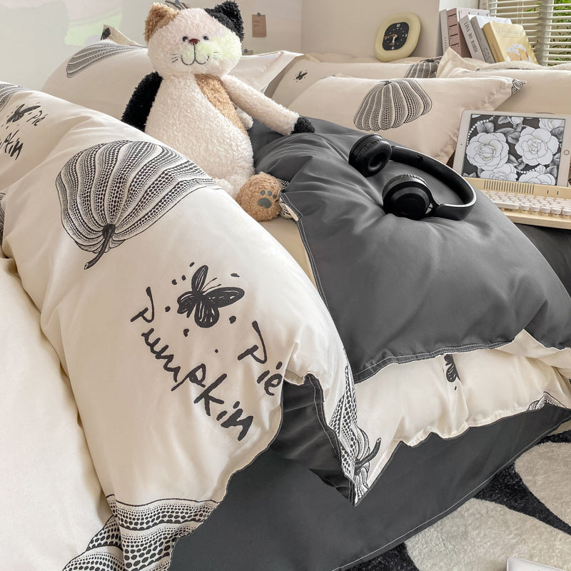 Washed Cotton Student Dormitory Bed Quilt Cover