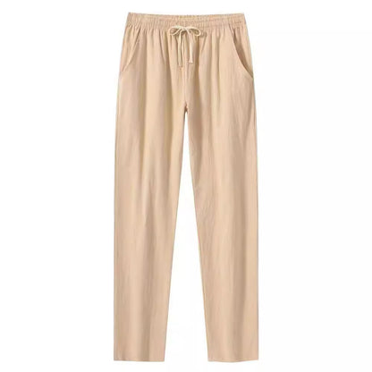 Cotton And Linen Beach Pants Men's Loose Casual