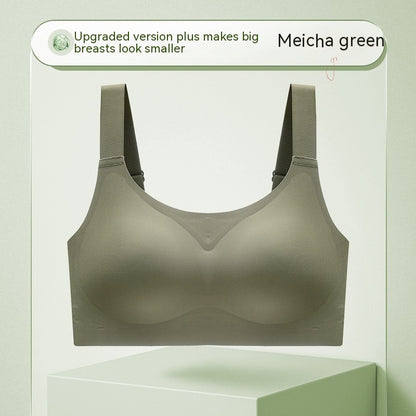 Women's Large Shoulder Strap Seamless Wireless Bra