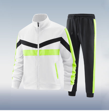 Trend Casual Two-piece Suit Long Sleeve Trousers Suit