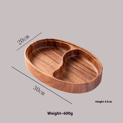 Simple Household Walnut Partitioned Fruit Tray
