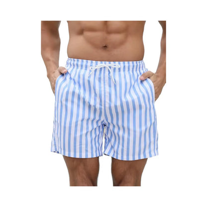 European And American Men's Loose Beach Pants 3D Printed Pattern