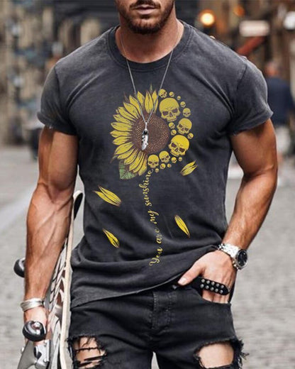 Men's Casual Stars And Stripes Short Sleeve