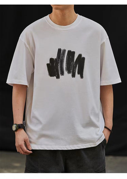 Heavy Japanese Short-sleeved T-shirt 100 Cotton Coat