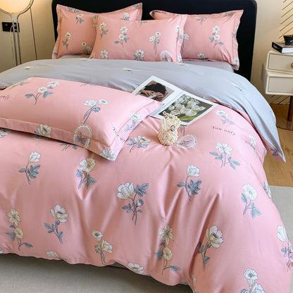 Cotton Four-piece Cotton Quilt Cover Bed Sheet Bedding