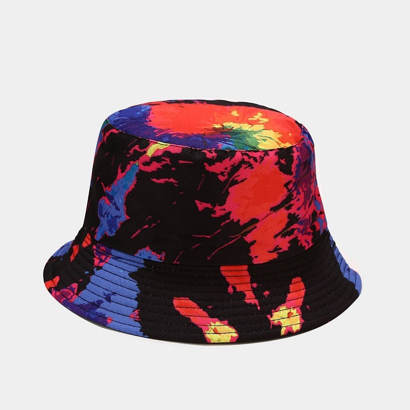 Summer Outdoor Tie-dyed Double-sided Sun Protection Hat