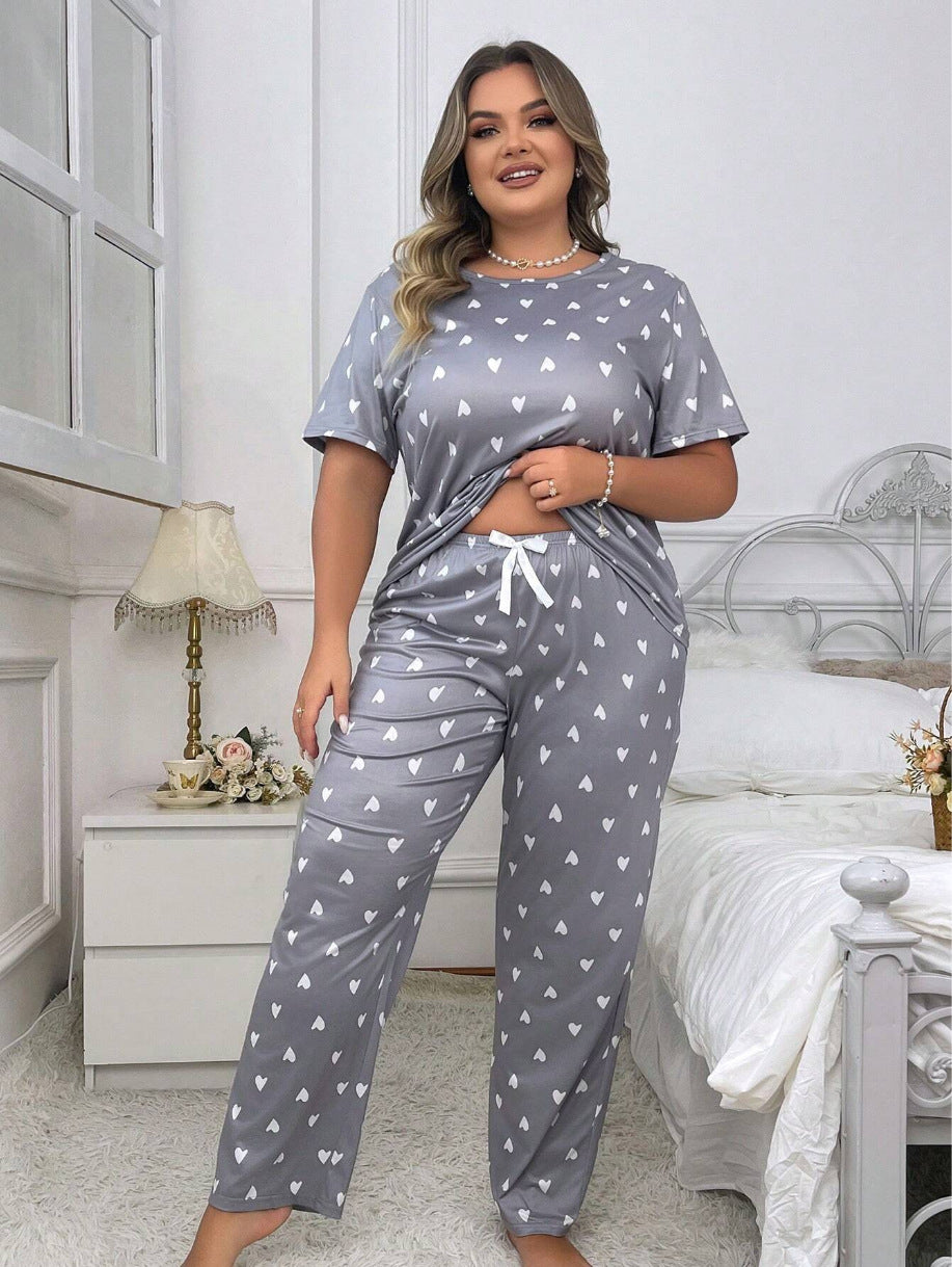 Trousers Plus-sized Plus Size Women's Pajamas Homewear Suit
