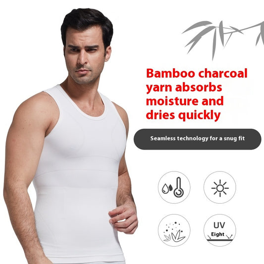 Body Shaping Bamboo Carbon UV-resistant Men's Vest