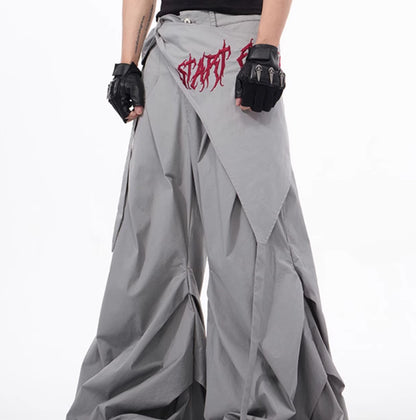 Summer Niche Accumulation Wide-leg Pants Boys Function Pants
