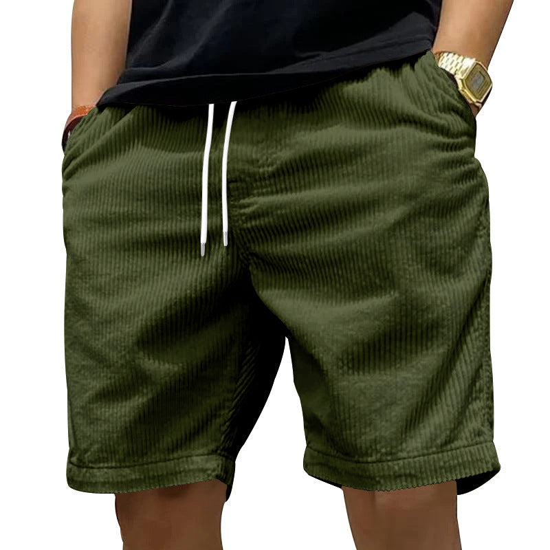 New Men's Casual All-matching Thin Corduroy Shorts