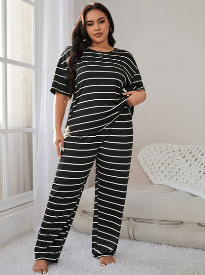 Trousers Plus-sized Plus Size Women's Pajamas Homewear Suit