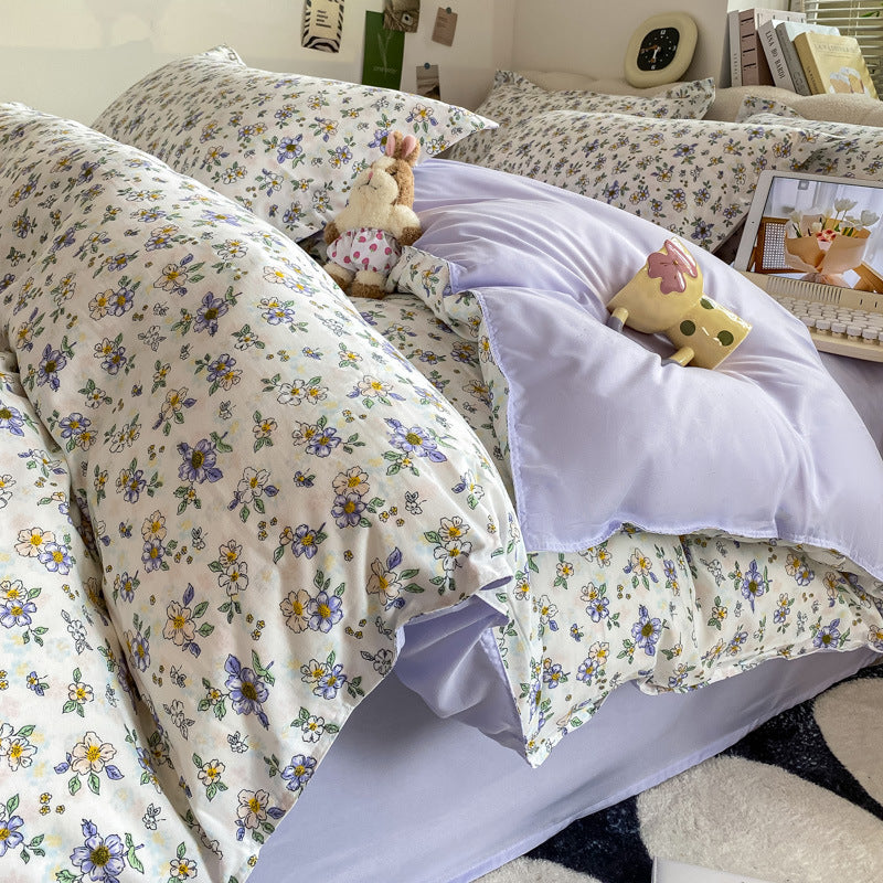 Washed Cotton Student Dormitory Bed Quilt Cover