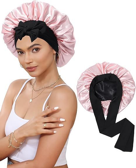 Double-layer Satin Ribbon Bowknot Artificial Silk Beauty Toupee