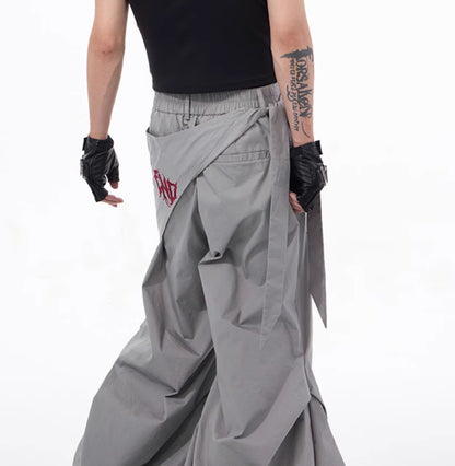 Summer Niche Accumulation Wide-leg Pants Boys Function Pants