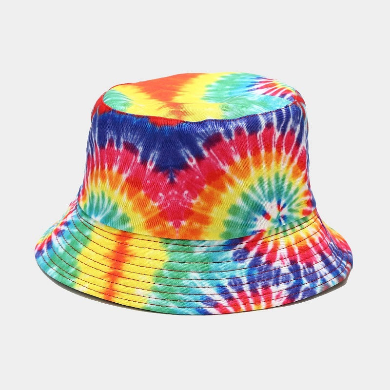 Summer Outdoor Tie-dyed Double-sided Sun Protection Hat