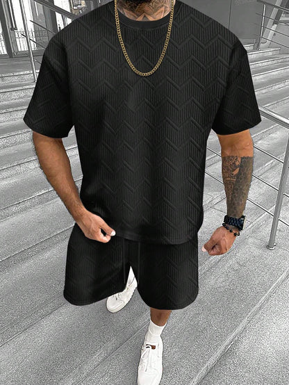 Men's Short Sleeve Shorts Simple Comfortable Cool Suit