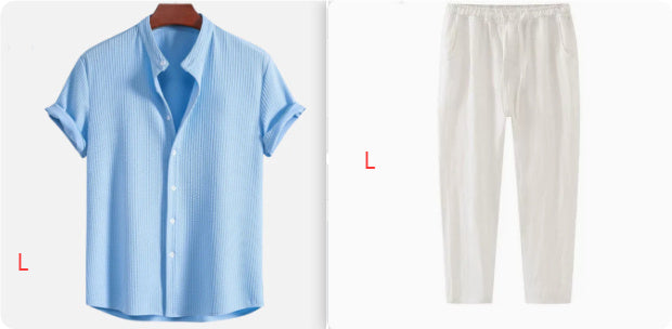 Short Sleeve Loose Shirt Top Summer Mens Clothing