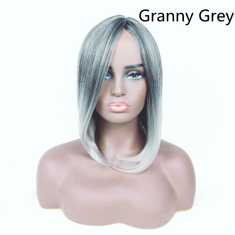 Female Long Straight Hair Gradient High Temperature Chemical Fiber Headgear