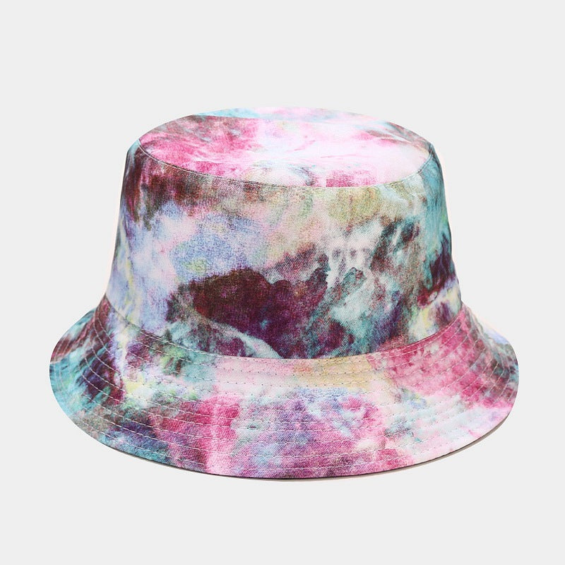 Summer Outdoor Tie-dyed Double-sided Sun Protection Hat