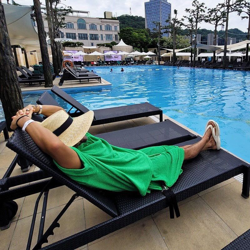 Men's Casual Towel Fabric Cozy Casual Two-piece Suit