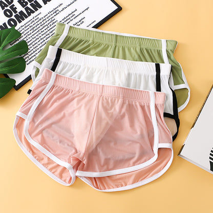 Men's Boxers Summer Ice Silk Ultra-thin Mesh Sports