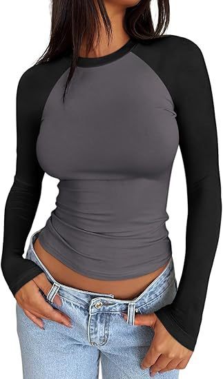 Hot Girl Slim-fit Stretch Color Matching Short Top