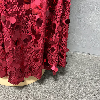 Fashion Slim-fit Velvet Sequined Evening Dress