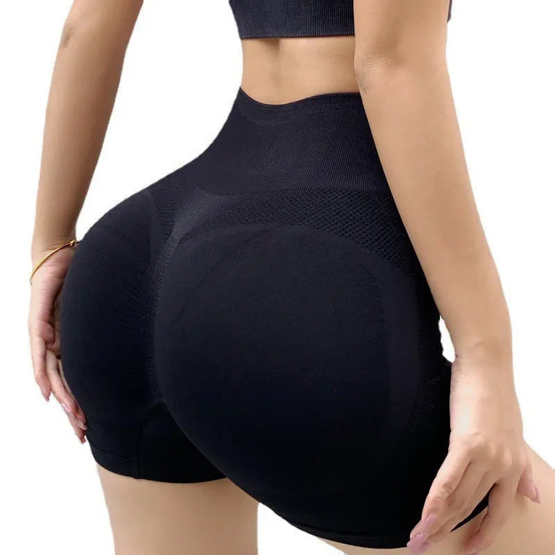 Fitness Shorts Women's Sports High Waist Belly Contracting Breathable Stretch Yoga Pants